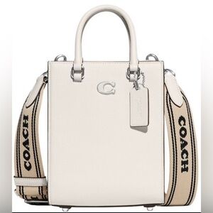 Coach Cream Crossbody Bag with Logo Strap